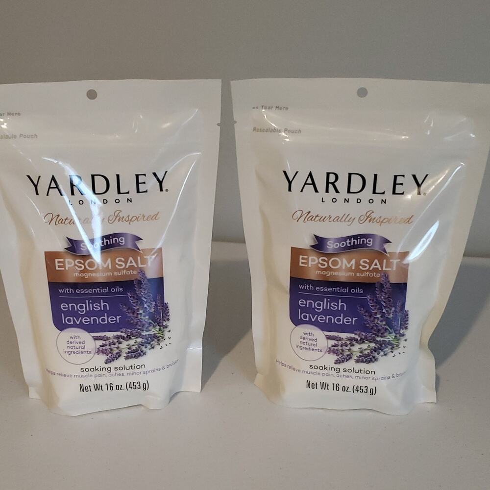 Yardley London Soothing Epsom Salts English Lavender Essential Oils 16 oz